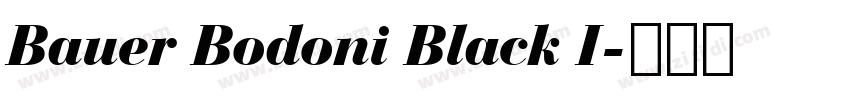 Bauer Bodoni Black I字体转换